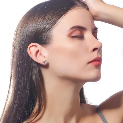 ToHeart Cubic Zirconia Stud Earrings for Women Lightweight 14k Gold Stud Earrings Small Gold Stud Earrings Handpicked in Saudi Arabia