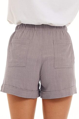 NEYOUQE Leisure Suit Rugby Athletic Work Shorts for Women Strive Pocketed Shorts with Leisure Style Breathable Summer Fashion Shorts Womens Vacation Outfits Black XL in Kuwait