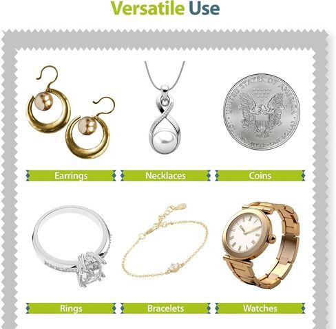 GreatShield Jewelry Liquid Cleaner Solution Kit With Gentle Brush, Cleaning Cloths And Basket for Gold, Silver, Diamond, Platinum Jewelry, Precious Stone, Suitable For Bracelet Rings Necklace Earrings in Kuwait