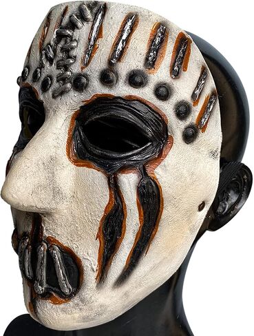 SKTY Mick Thomson Half Face Latex Mask Halloween Horror Masquerade Cosplay Costume Props, Black in Saudi Arabia