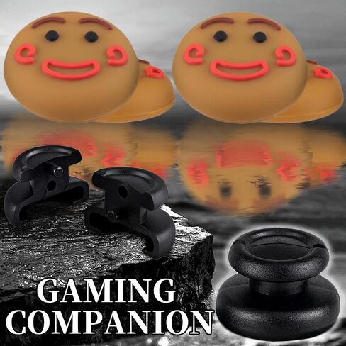 Playrealm FPS Thumbstick Extender & 3D Texture Rubber Silicone Grip Cover 2 Sets for PS5 Dualsenese & PS4 Controller (Cat Paw Grey) in Kuwait
