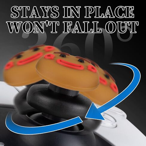 Playrealm FPS Thumbstick Extender & 3D Texture Rubber Silicone Grip Cover 2 Sets for PS5 Dualsenese & PS4 Controller (Cat Paw Grey) in Kuwait
