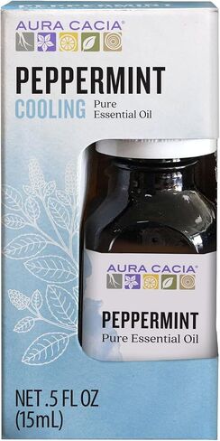 Aura Cacia 100% Pure Peppermint Essential Oil, 100% Pure Therapeutic Grade, 15 ml in Box, Mentha piperita in Saudi Arabia