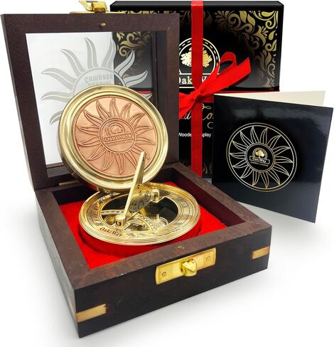 OakiWay Anniversary Sundial Compass Gift for Him or Her, with Special Greeting - Romantic Gift Ideas for Husband or Wife, Wedding Aniversity Gifts for Men, 50th 40th 25th 20th Anniversary Celebration in Kuwait
