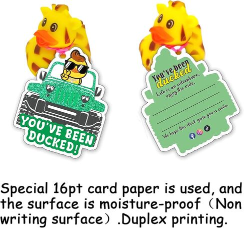 You've Been Ducked, Duck Tags,Cute Duck Tags, Duck Duck Tags, Ducking Game Card, 35 Pack 2.9 x 2.4", with Round Hole and Rubber Bands, Duck Design and SUV Car (Black Gold) in Kuwait