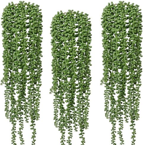 3pcs Artificial Fake String of Pearls Plant Faux Fake Hanging Succulents Plants in Saudi Arabia
