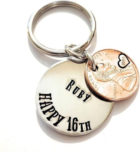 عيد ميلاد سعيد السادس عشر لسائق جديد يبلغ من العمر 16 عامًا مع سلسلة مفاتيح عملة Lucky Penny لعام 2007 in Kuwait