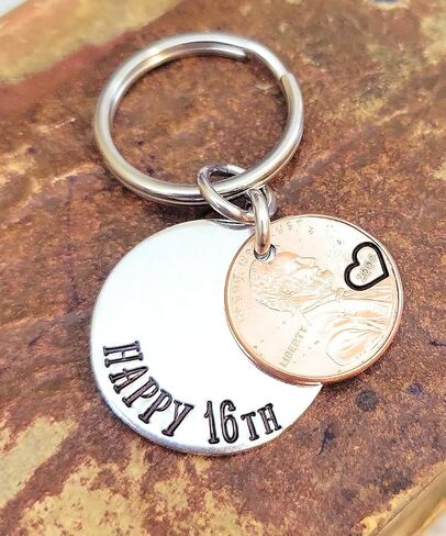 عيد ميلاد سعيد السادس عشر لسائق جديد يبلغ من العمر 16 عامًا مع سلسلة مفاتيح عملة Lucky Penny لعام 2007 in Kuwait