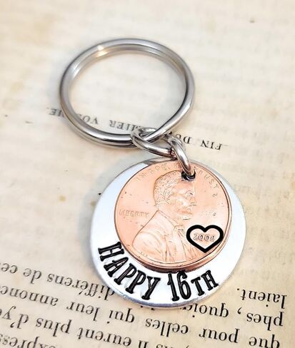 عيد ميلاد سعيد السادس عشر لسائق جديد يبلغ من العمر 16 عامًا مع سلسلة مفاتيح عملة Lucky Penny لعام 2007 in Kuwait