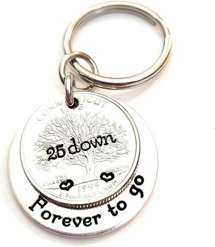 25 Years Down and Forever To Go 25th Anniversary Gift for Him or Her 1998 Quarter in Saudi Arabia