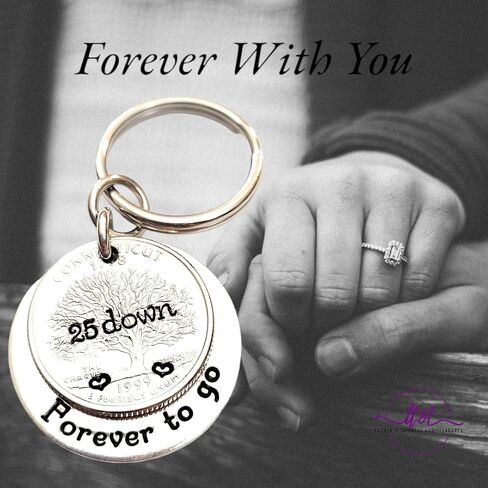 25 Years Down and Forever To Go 25th Anniversary Gift for Him or Her 1998 Quarter in Saudi Arabia