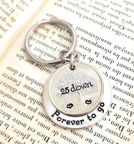 25 Years Down and Forever To Go 25th Anniversary Gift for Him or Her 1998 Quarter in Saudi Arabia