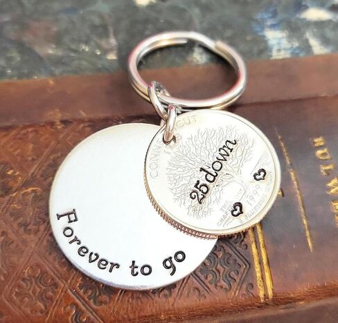 25 Years Down and Forever To Go 25th Anniversary Gift for Him or Her 1998 Quarter in Saudi Arabia