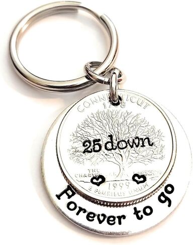 25 Years Down and Forever To Go 25th Anniversary Gift for Him or Her 1998 Quarter in Saudi Arabia