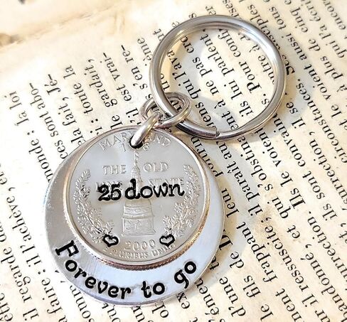 25 Years Down and Forever To Go 25th Anniversary Gift for Him or Her 1998 Quarter in Saudi Arabia