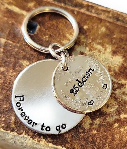 25 Years Down and Forever To Go 25th Anniversary Gift for Him or Her 1998 Quarter in Saudi Arabia