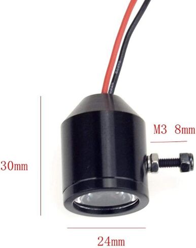 RC Car Headlight, 3W Spotlights Searchlights Replacement Part for RC Car Model (Black) in Saudi Arabia