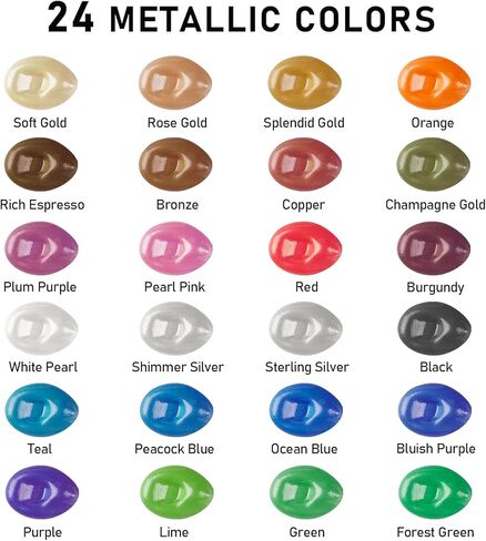 ABEIER Acrylic Paint Set, 24 Colors (60ml/2oz) with 12Paint Brushes, Non-Toxic, Waterproof, Strong Coverage for Kids Adults Beginners Students, Painting on Canvas Stone Wood Fabric Rocks Ceramic in Kuwait