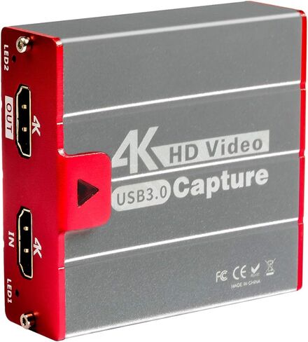 بطاقة التقاط فيديو Mirabox USB3.0 HDMI لجهاز Nintendo Switch، 1080P 60FPS HD جهاز التقاط الألعاب مع رابط HDMI يعمل مع DSLR Xbox PS4 للعبة OBS Twitch البث المباشر والتسجيل in Kuwait