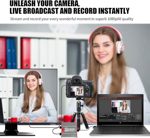 بطاقة التقاط فيديو Mirabox USB3.0 HDMI لجهاز Nintendo Switch، 1080P 60FPS HD جهاز التقاط الألعاب مع رابط HDMI يعمل مع DSLR Xbox PS4 للعبة OBS Twitch البث المباشر والتسجيل in Kuwait