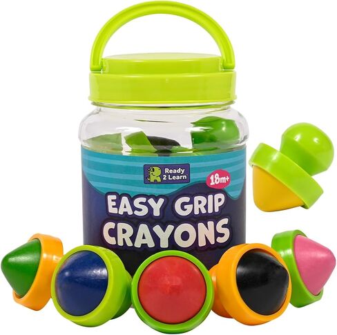 READY 2 LEARN Easy Grip Crayons for Toddlers, 6 Colors, Non-Toxic in Kuwait