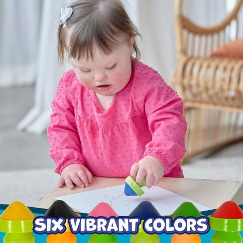 READY 2 LEARN Easy Grip Crayons for Toddlers, 6 Colors, Non-Toxic in Kuwait