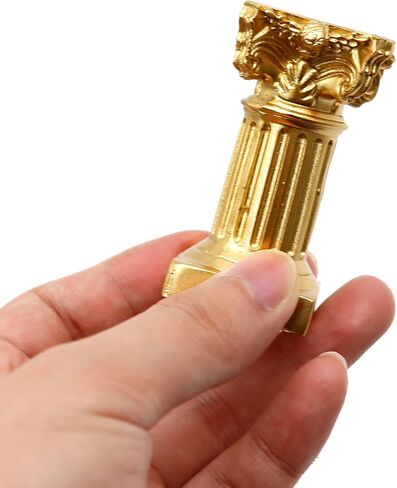 Saihisday 5Pcs Mini Roman Pillar Greek Columns, Greek Statues Decor, Resin Artistic Ornament for Wedding Table Decoration Micro Landscape Yard(White) in Kuwait