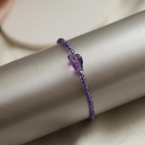 Gempires Blue Sapphire Bracelet for women, Faceted beads 2.4-2.5 mm with raw sapphire stone, September Birthstone, Gemstone Bracelet with 8 inch Adjustable Chain in Saudi Arabia