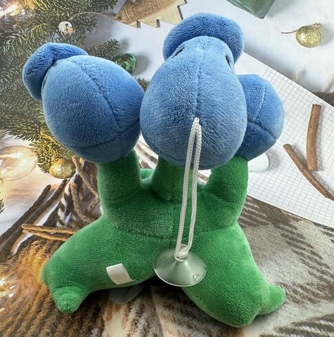 JHESAO 7" Pea Plants and Zombies vs Peashooter Plush Toys Threepeater PVZ Plush 1 2 Stuffed Soft Doll Three-Heads Ice Pea Toy New in Saudi Arabia