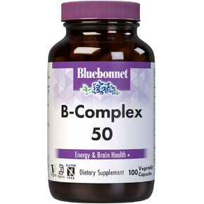 Bluebonnet Nutrition B Complex 50 Vegetable Capsules, 100 Count
