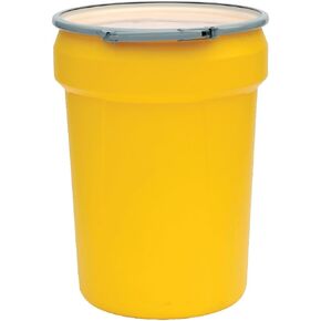 Eagle 1601M Lab Pack Drum with Metal Lever-Lock, 30 Gallon,21-1/8" OD x 28-1/2" Height, Yellow in Saudi Arabia