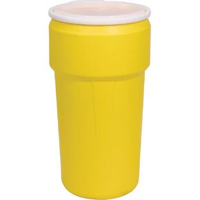 Eagle 20 Gallon Lab Pack Barrel Drum with Plastic Lever Lock Band, Height: 31 in Width:16 in Depth:16 in, Black, 1623BLK in Kuwait