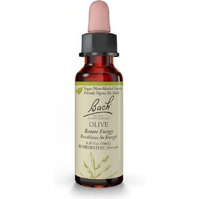 علاجات زهرة باخ الأصلية، زيتون للطاقة (تركيبة غير كحولية)، جوهر زهرة المعالجة المثلية الطبيعية، عافية شاملة وتخفيف التوتر، نباتي، قطارة 10 مل in Kuwait