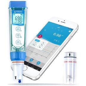 Apera Instruments, LLC-AI3719 PC60-Z Bluetooth Multi-Parameter Smart Tester Powered by ZenTest Mobile App, Measuring pH/Conductivity/TDS/Salinity/Resistivity/Temp. in Saudi Arabia