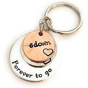 6 Down and Forever To Go 2017 Year Nickel and Penny Key Chain 6th Wedding Anniversary Gift in Saudi Arabia