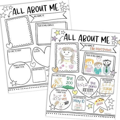 20 Colorful Read All About Me Posters For Elementary School Posters - All About Me Posters Elementary School Supplies For Teachers For Classroom, Star Student Posters Elementary Classroom Supplies in Saudi Arabia