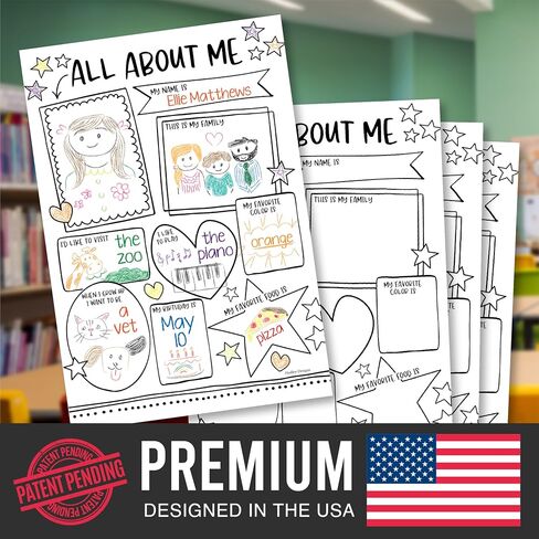 20 Colorful Read All About Me Posters For Elementary School Posters - All About Me Posters Elementary School Supplies For Teachers For Classroom, Star Student Posters Elementary Classroom Supplies in Saudi Arabia