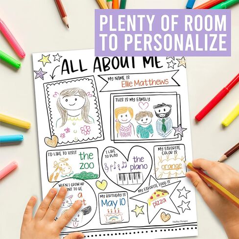 20 Colorful Read All About Me Posters For Elementary School Posters - All About Me Posters Elementary School Supplies For Teachers For Classroom, Star Student Posters Elementary Classroom Supplies in Saudi Arabia