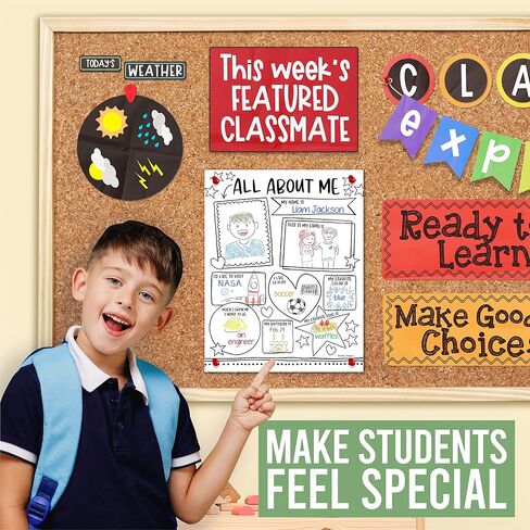20 Colorful Read All About Me Posters For Elementary School Posters - All About Me Posters Elementary School Supplies For Teachers For Classroom, Star Student Posters Elementary Classroom Supplies in Saudi Arabia