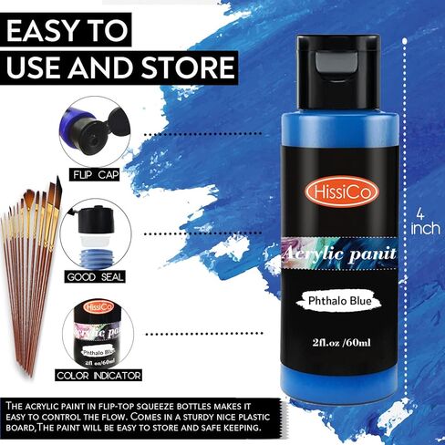 مجموعة طلاء أكريليك باستيل مع 12 فرشاة، 24 لون باستيل (59 مل، 59 مل) طلاء فني للأعمال الفنية للفنانين والطلاب والأطفال المبتدئين، مجموعة لوازم طلاء من السيراميك على شكل صخور، ديكورات عيد الفصح in Kuwait