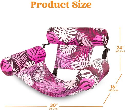 Sloosh 3 Packs Pool Lounge Chair, Stripe Pattern Hammock Inflatable Swimming Pool Water Floating Chair for Outdoor, Beach, Pool, Lake in Kuwait