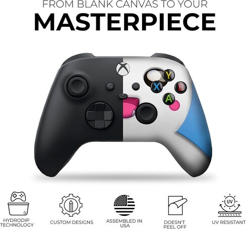 Original X-box Wireless Controller Special Edition Customized by DreamController Compatible with X-box One S/X-box Series X/S & Windows 10 Made with Advanced HydroDip Print Technology(Not Just a Skin) in Kuwait