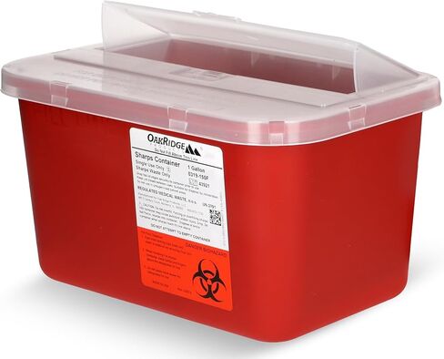 One Gallon Sharps Containers with Pop Up Lid (Two Pack) by Oakridge Products in Kuwait