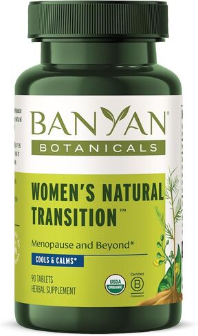 Banyan Botanicals Women’s Natural Transition – Organic Menopause Supplement with Shatavari Root & Vidari Kanda – Herbal Support For Menopause & Beyond* – 90 Tablets – Non GMO Sustainably Sourced Vegan in Saudi Arabia