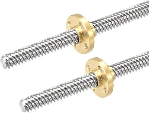 DMiotech 2 Pack 100mm قضيب الخيط بالكامل T8x4mm برغي الرصاص مع طقم صامولة نحاسية للطابعة ثلاثية الأبعاد، آلة CNC in Saudi Arabia