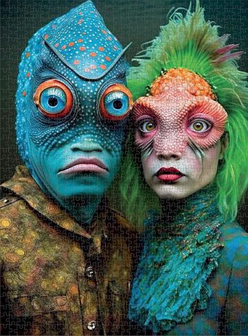 'Meet The Aliens: Myrrha and Zarek' from Cross & Glory - 1000 Piece Jigsaw Puzzle - Award-Winning, Adult Puzzle - Best New Puzzles for Brain Challenge and Fun in Saudi Arabia