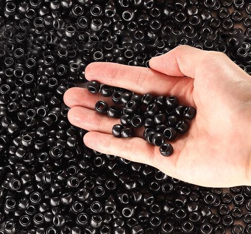 Christmas Beads(1200Pcs 6x9mm) Christmas Pony Beads Bulk, Hair Beads for Braids, Christmas Crafts for Kids Adults,Craft Beads for Jewelry Making(Xmas) in Kuwait