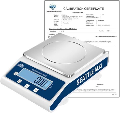 Seattle Alki Scientific Analytical Precision Scale 2000g x 0.01g, Grams, Pounds, Ounces, Carats, High Accuracy Digital Balance for Laboratory, Business, Jewelry, by Fristaden Lab in Saudi Arabia