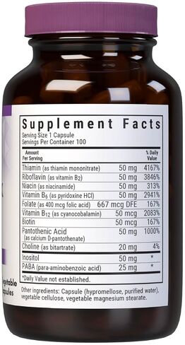 Bluebonnet Nutrition B Complex 50 كبسولة نباتية، 100 كبسولة in Kuwait