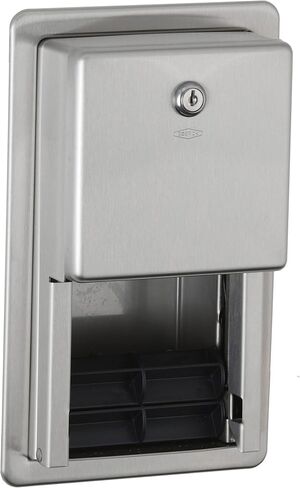 Bobrick B-3888 قطر 5-1/4 بوصة، موزع مناديل تواليت متعدد اللفائف من الفولاذ المقاوم للصدأ من السلسلة الكلاسيكية in Kuwait